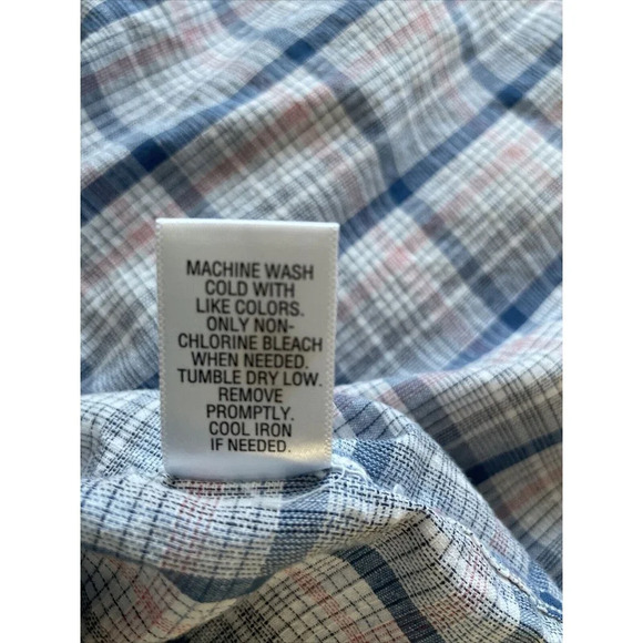 Croft & Barrow Mens Button Up Shirt XXL Plaid Vented Pockets Outdoor Active Fish - Picture 9 of 10